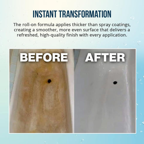 Tub Cast Roll On Bathtub Refinishing Kit by Ekopel Primer + Top Coat Included DIY Tub & Tile Reglazing Kit Bright White