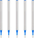 DunBong Rollerball Pen Refills Pack of 5, Fine Point 0.5mm Red Ink Replaceable Ballpoint Pen Refills (Blue)