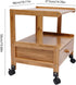 SHIPUNAYE 2 Printer Stand, Tier Small Printer Stand with Rolling Wheel, Heavy Duty Mobile Machine Cart with Organizer