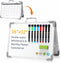 Small Double Sided Magnetic Dry Erase Board with Calendar - Portable Folding Whiteboard for Desktop, Monthly Schedule