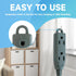 1 Ft Flat Plug Extension Cord, 16 AWG 3 Prong Grounded Low Profile Extension Cable, 3 Outlet Extension Wire Grey