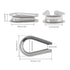 1/4" Wire Rope Thimbles 6Pcs, M5 Stainless Steel Thimble for Diameter Cable Rigging