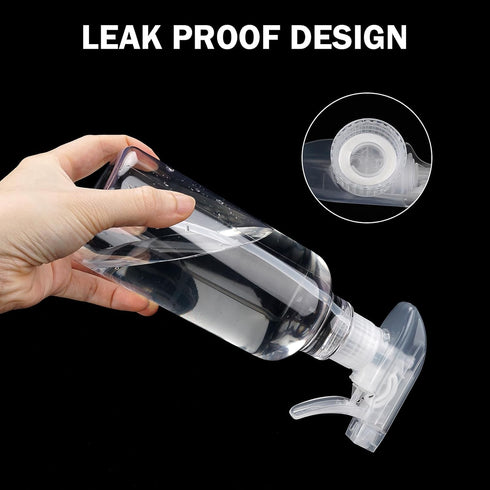 Plastic Spray Bottles, Empty 16.9oz/500ml, 2 Pack Heavy Duty Mist/Stream Water Bottle for Cleaning