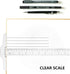 Junior T-Square Plastic Transparent T-Ruler 30cm/12 Inch for Drafting & Art Framing, 1pc