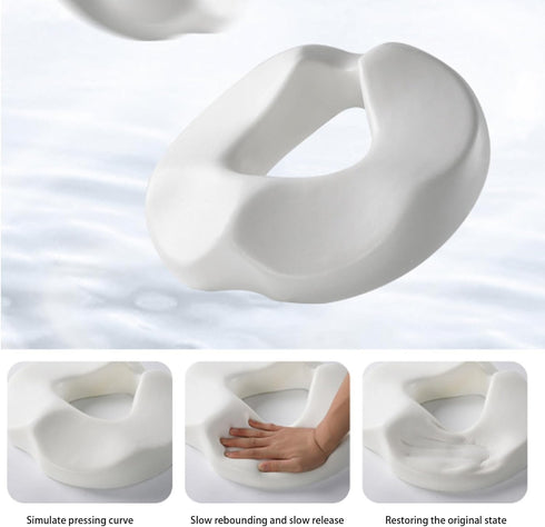 Memory Foam Office Chair Cushion, Lumbar Support & Hip Relief for Home, Car, Wheelchair, Pressure Relief Back Support