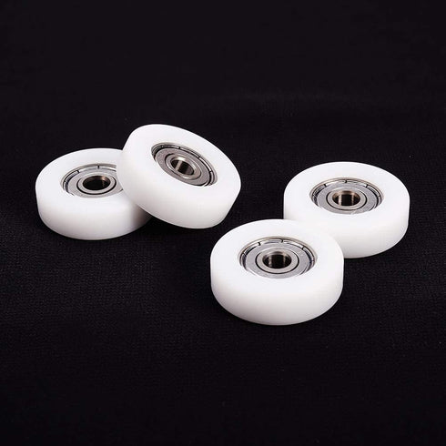 MroMax Roller Idler Bearing Pulley, 6 x 30 x 9mm Sliding Conveyor Nylon Wheel with 626Z Bearing, 4Pcs