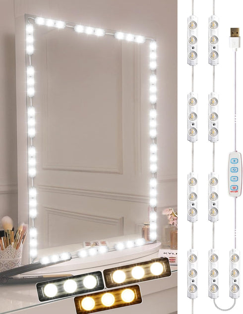 DLOMT Vanity Lights for Mirror LED Makeup Light Strip with 3 Color Temperature