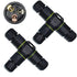 3 Way 3Pin Junction Box IP68 Waterproof, Ideal for 4.5mm-10mm Outdoor Cable, Used for Landscape Lights, Car Decoration