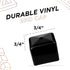 Made in USA Prescott Plastics 0.75" Inch Square Vinyl Plug Insert (10 Pack), Black Flexible Rubber End Cap for Metal Tubing, Fence, Glide Insert for Pipe Post, Chairs and Furniture
