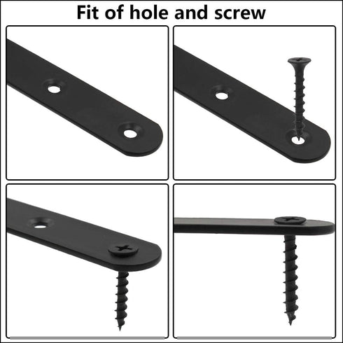 Luomorgo 16 5" 3", Pcs L Shaped Brackets for Shelves - Heavy Duty Steel, Decorative Corner Brace Joint, Right Angle