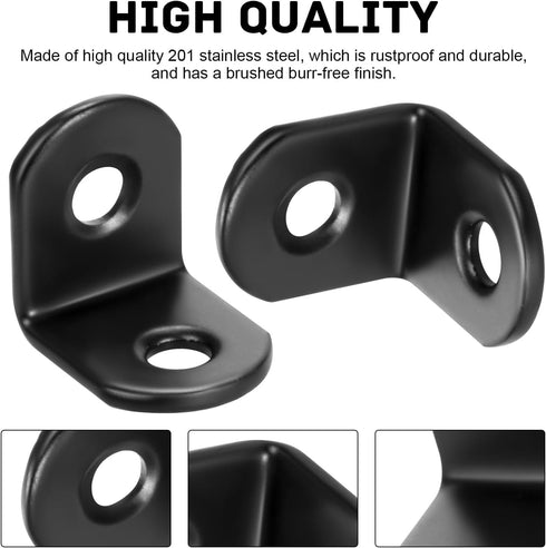 Aruicheng L Bracket Metal Brackets for Shelves Corner Bracket L Brackets for Wood Angle Bracket Corner Brace Small