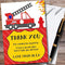 The Card Zoo Fire Truck Fire Engine Personalized Childrens Birthday Party Thank You Cards
