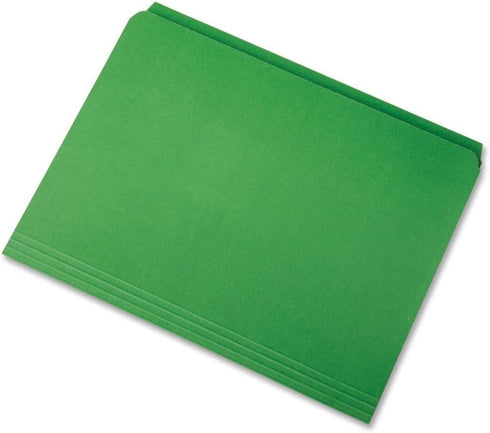 SKILCRAFT Straight Cut File Folder, Letter Size, Green (Box of 100) 7530-01-364-9505