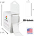 ChromaLabel 1 x 3 Inch All Purpose Permanent Color Code Rectangle Labels, 250 Labels per Box, White