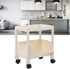 Compact Rolling Cart, Movable Storage Organizer, Mobile Utility Cart Kitchen Under Desk Cart with Caster Wheels, Multi