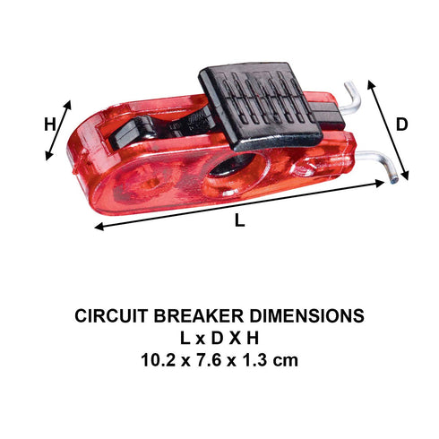 Master Lock S2390 Miniature Circuit Breaker Lockout, Red, Standard Toggles