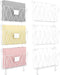 YBING Wall Mounted File Organizer, White 6 Pockets Mesh Hanging Holder for Office Papers with Hooks