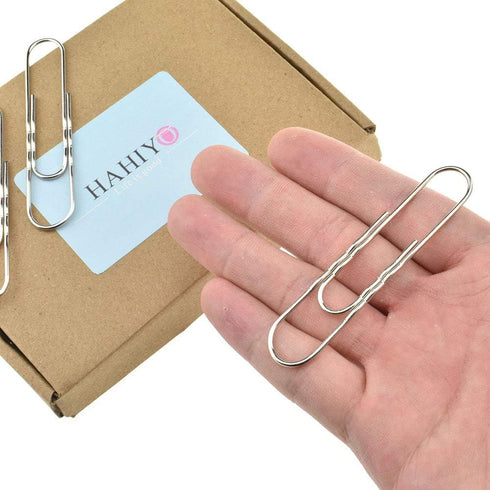 HAHIYO Paperclips, Large 3” Length Nonskid Heavy Duty Clips, Rust Proof Reusable Metal, 30 Pack for Home Office