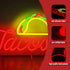 Dimmable Tacos Neon Sign for Wall Decor Led Neon Signs for Business Mexican Food Neon Light Tacos Neon Lights Sign
