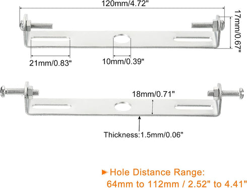 120x18x17mm 2 Set MECCANIXITY Ceiling Light Plate, Lighting Fixture Mounting Bracket for Home Office Chandelier