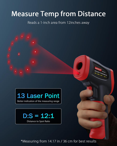 Wintact Infrared Temperature Thermometer Gun, Digital Non-Contact Laser Temp Gun for Kitchen Cooking Food