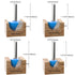 Vipbhtool Set 1/4 Inch 1/4" 5/16" 3/8" 1/2" 5/8" 3/4" 7/8" 1" Cove Box Router Bit Solid Carbide Double Flute Core Box