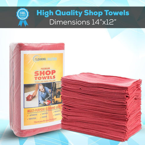 14"x12" (90 Pack) Simpli-Magic Cotton Shop Towels Reusable Cleaning Shop Rags for Automobiles, Industries, Garage