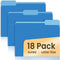 SUNEE File Folders, 18 Pack Manilla Folders 8.5 x 11, Colored Office Organization Home School Folders