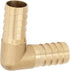 Yoebor Brass Hose Barb Fitting 90 Degree Elbow, 5/8" Barbed (Pack of 2) for Fuel/Air/Water