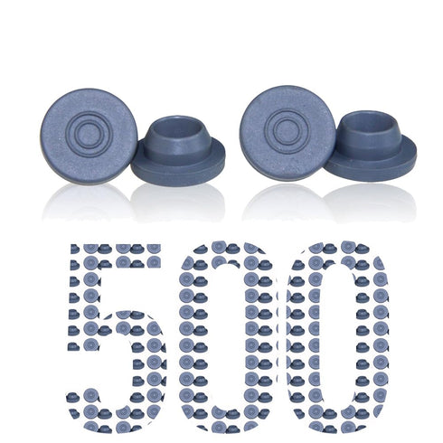 ALWSCI 500PCS Grey Rubber Butyl Stoppers for 13mm Mason Jar Lids, Self Healing Injection Ports, Headspace Septa