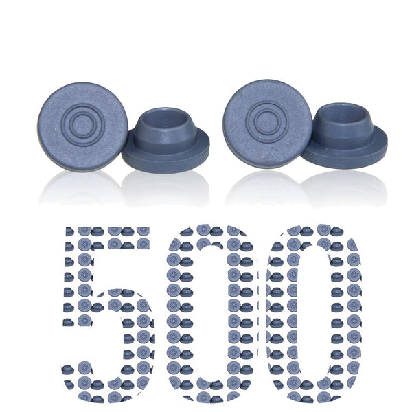 ALWSCI 500PCS Grey Rubber Butyl Stoppers for 13mm Mason Jar Lids, Self Healing Injection Ports, Headspace Septa