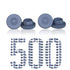 ALWSCI 500PCS Grey Rubber Butyl Stoppers for 13mm Mason Jar Lids, Self Healing Injection Ports, Headspace Septa