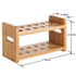 Lily's Home Bamboo Test Tube Vial Holder Rack, 12 Tube Capacity, Made from Bamboo with Built-in Handle (Rack Only)