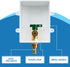 Ice Maker Outlet Box, 1/2 Inch Pex Crimp Inlet x 1/4 Inch OD Compression Outlet, Ice Maker Valve Wall Box