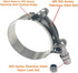 ISPINNER 2 Pack 1.5 Inch Stainless Steel T-Bolt Hose Clamps - Clamp Range 44-50mm for 1.5" Hose ID