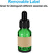 PATIKIL 15ml Glass Dropper Bottle, 2Pcs Leakproof Essential Oils Sample Container with Eye Dropper & 6 Labels