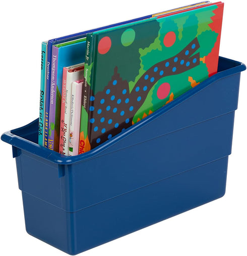 Really Good Stuff Durable Book and Binder Holder - Single Bin, Navy, 5 ½” x 12 ½” x 7 ½”, Classroom Organization, Storage Solution, Sturdy and Versatile