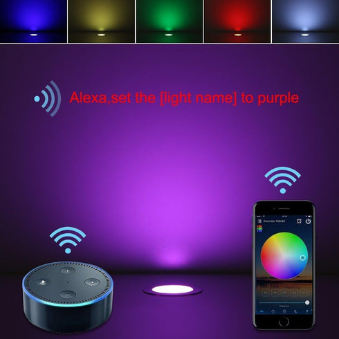 1.22 12V INDARUN RGB Deck Lighting Deck Lights Outdoor Waterproof, Low Voltage Deck Lights with Remote, Smart Deck
