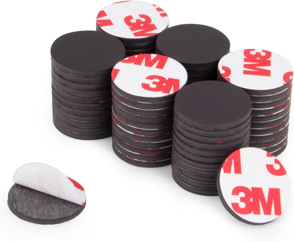 Round Magnets 30 Pieces with Adhesive Backing, 3M Strong Magnet Dots (0.8’’ x 0.08”) for DIY, Art Projects, Whiteboards