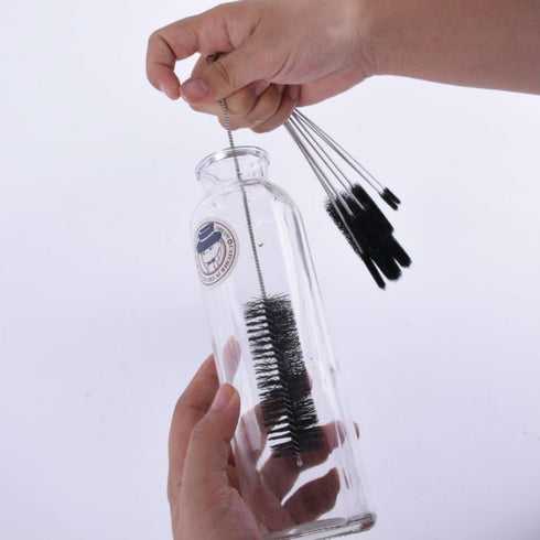 AKOAK 8.2 Inch Set Cleaning,Set 10 Nylon Tube Brush Pipe Cleaning Brushes for Drinking Straws Glasses Keyboards Jewelry