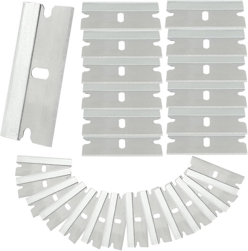 ISDVBUY 50 Pack Durable Razor Blades, Flat Scraper Blades Industrial Blade, High Carbon