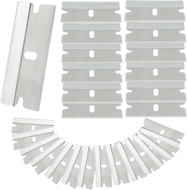 ISDVBUY 50 Pack Durable Razor Blades, Flat Scraper Blades Industrial Blade, High Carbon