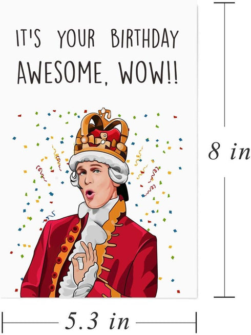 Hamilton Musical Birthday Card, King George III Birthday Card