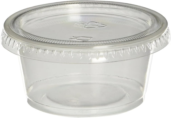 Polar Ice Jello Shot Souffle Cups with Lids - 2-Ounce, Translucent, 40-Pack