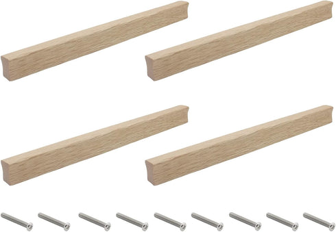 4PCS Wooden Pull Handle, Solid Wood Dresser Closet Wardrobe Door Pull,Cupboard Cabinet