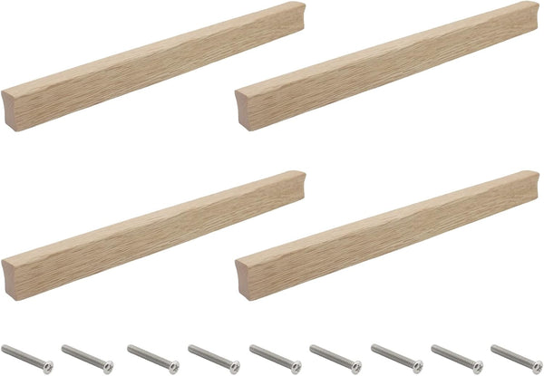 4PCS Wooden Pull Handle, Solid Wood Dresser Closet Wardrobe Door Pull,Cupboard Cabinet