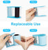 VANZAVANZU Self-Stick Full Adhesive Roll Sticky Notes with Tape Dispenser, 2 Tape Holders + 4 Replaceable Rolls, 4