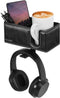 Desk Cup Holder Clip-on Pen Holder, Rotatable Headphone Hanger and Headset Stand Clamp Hook Under Desk (Black)