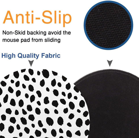 Boutilon Round Mouse Pad, Non-Slip Rubber Base, Washable Small Mouse Mat 7.9 x 7.9 Inch for Computer, Office