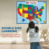 United States Map Laminated Poster, Double-Sided Educational Poster for Kids/Adults, 18 x 24 inch Waterproof Map